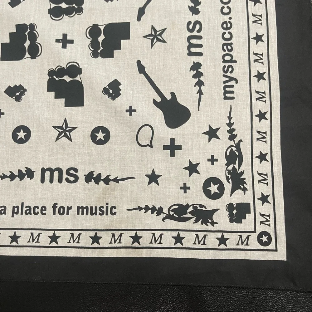 Rare Vintage MySpace Promotional Bandana warped tour early‎ 2000’s - Picture 7 of 7